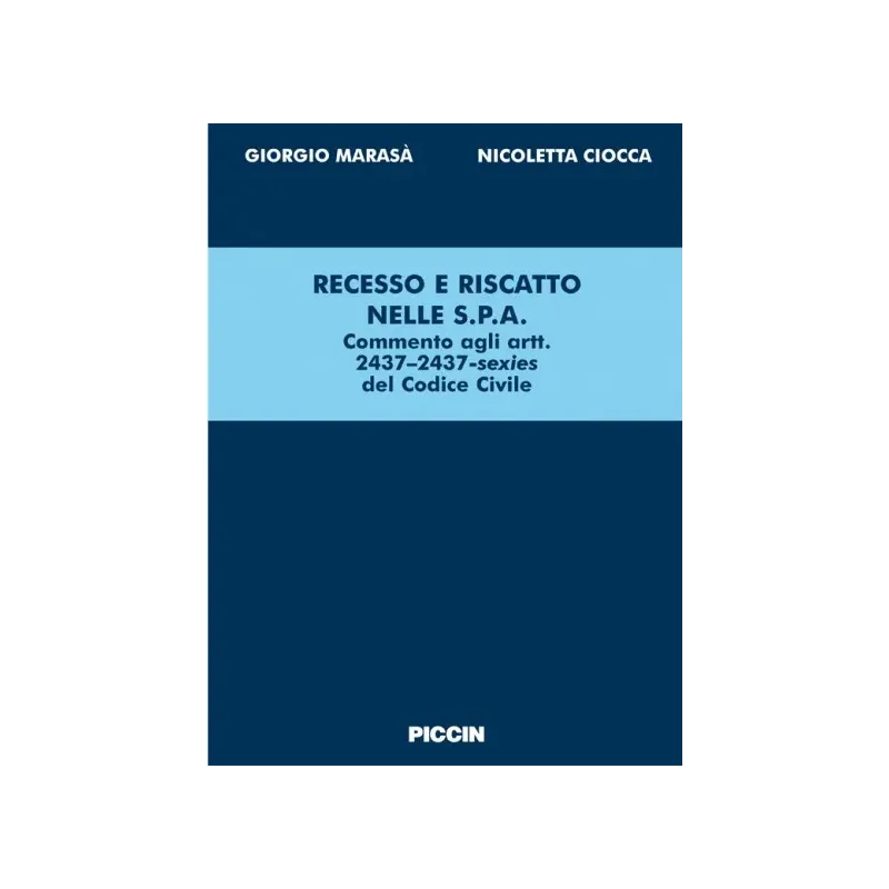 Recesso e riscatto nelle S.p.a.