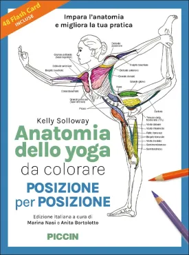 Anatomia dello yoga da colorare. Posizione per posizione